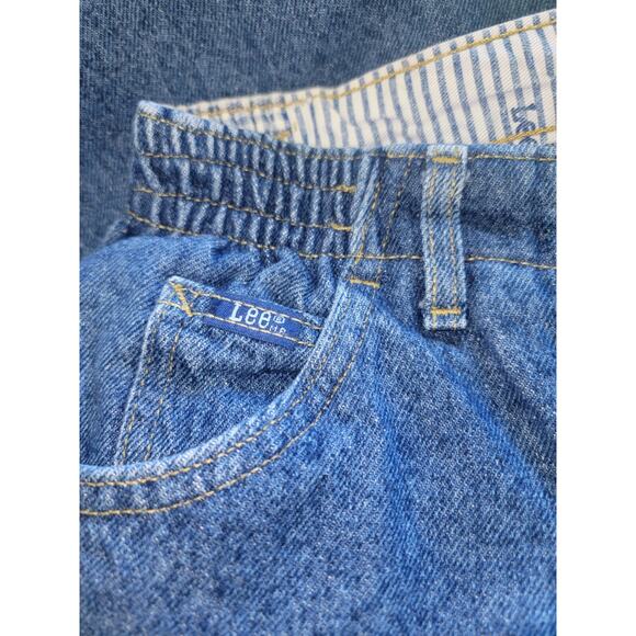 VTG Lee High Rise Mom Jeans Women 12 Long USA Made 90s Pleated Tapered Cotton - Picture 7 of 7